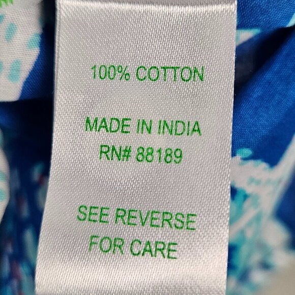 Lilly Pulitzer Captiva Tunic Brewster Blue Good Reef Starfish Tunic Top L 54519 - Picture 8 of 12